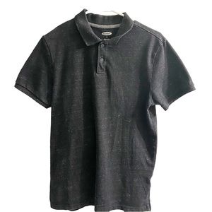 Old Navy Classic Fit Pique Golf Polo for Men Charcoal Heather Large (L)